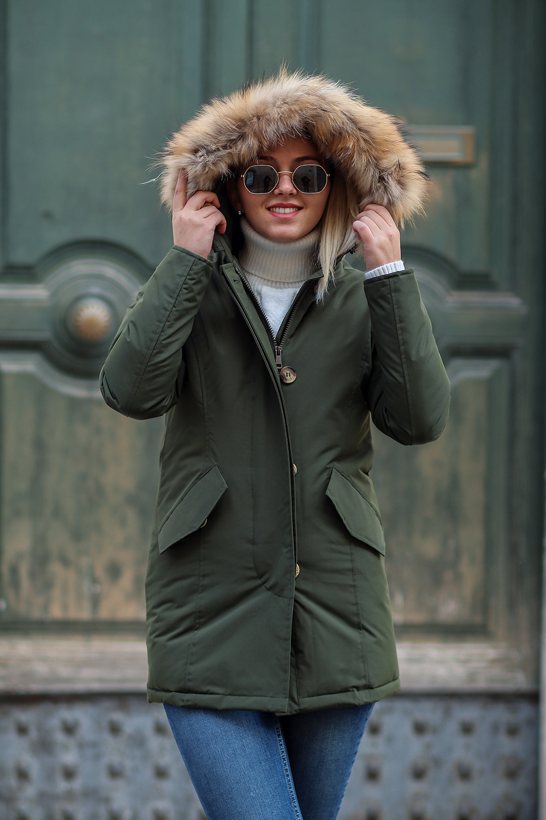 Parka simil woolrich  SPECIAL PRICE pelliccia MEDIA