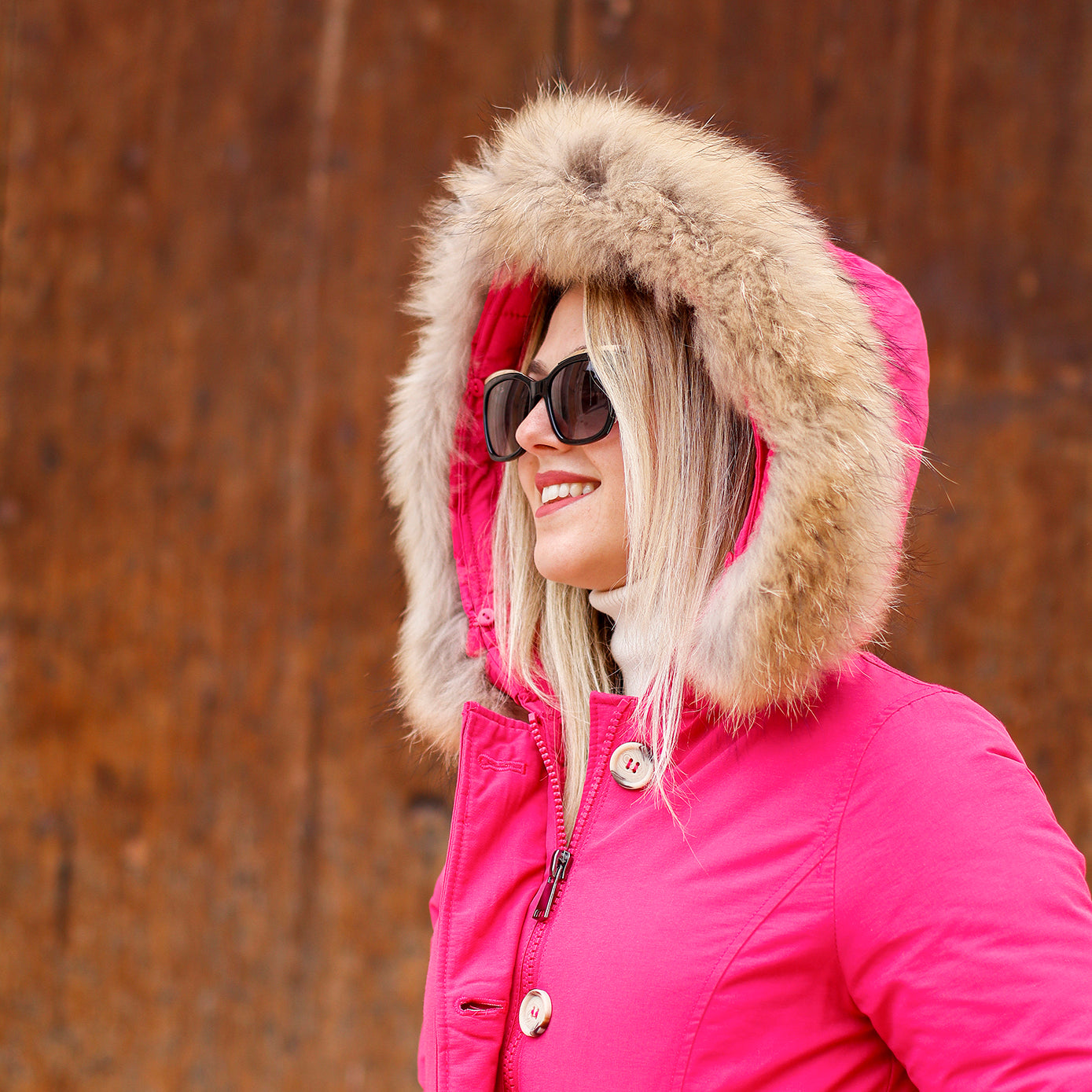 Parka Simil Woorlich Special Price Pelliccia GRANDE fucsia