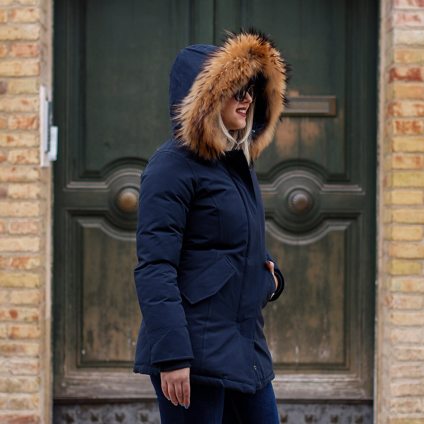 Parka Simil Woorlich Special Price Pelliccia GRANDE BLU