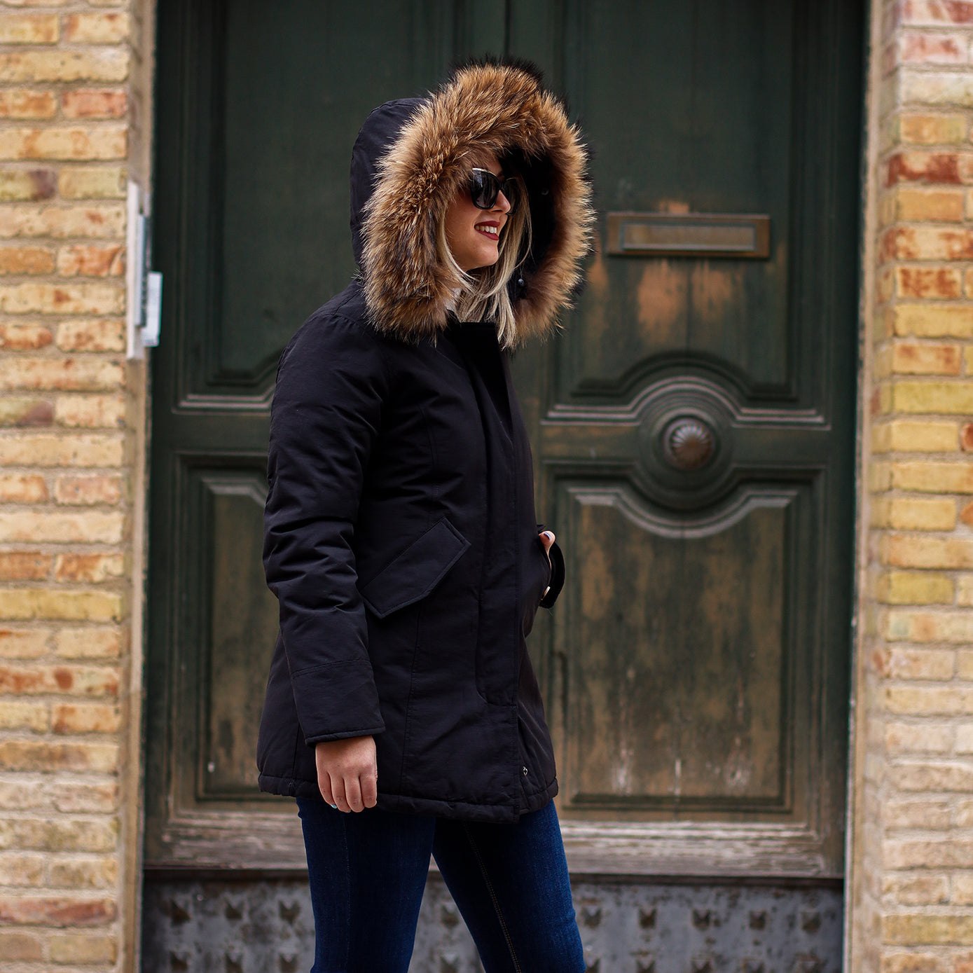 Parka Simil Woorlich Special Price Pelliccia GRANDE nero