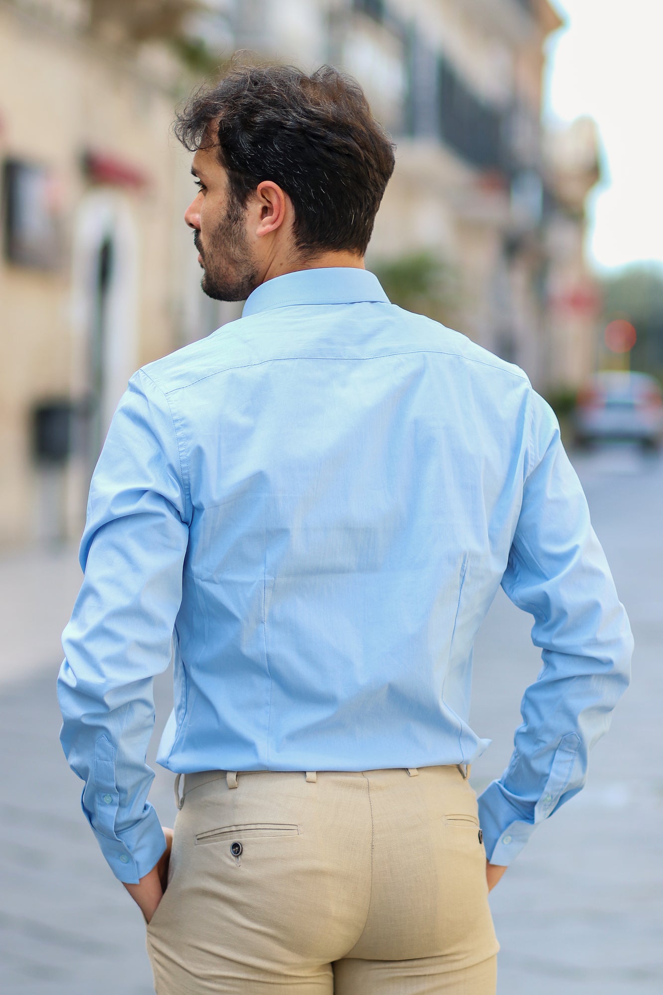 Camicia Gaudì Celeste Collo Alla Francese