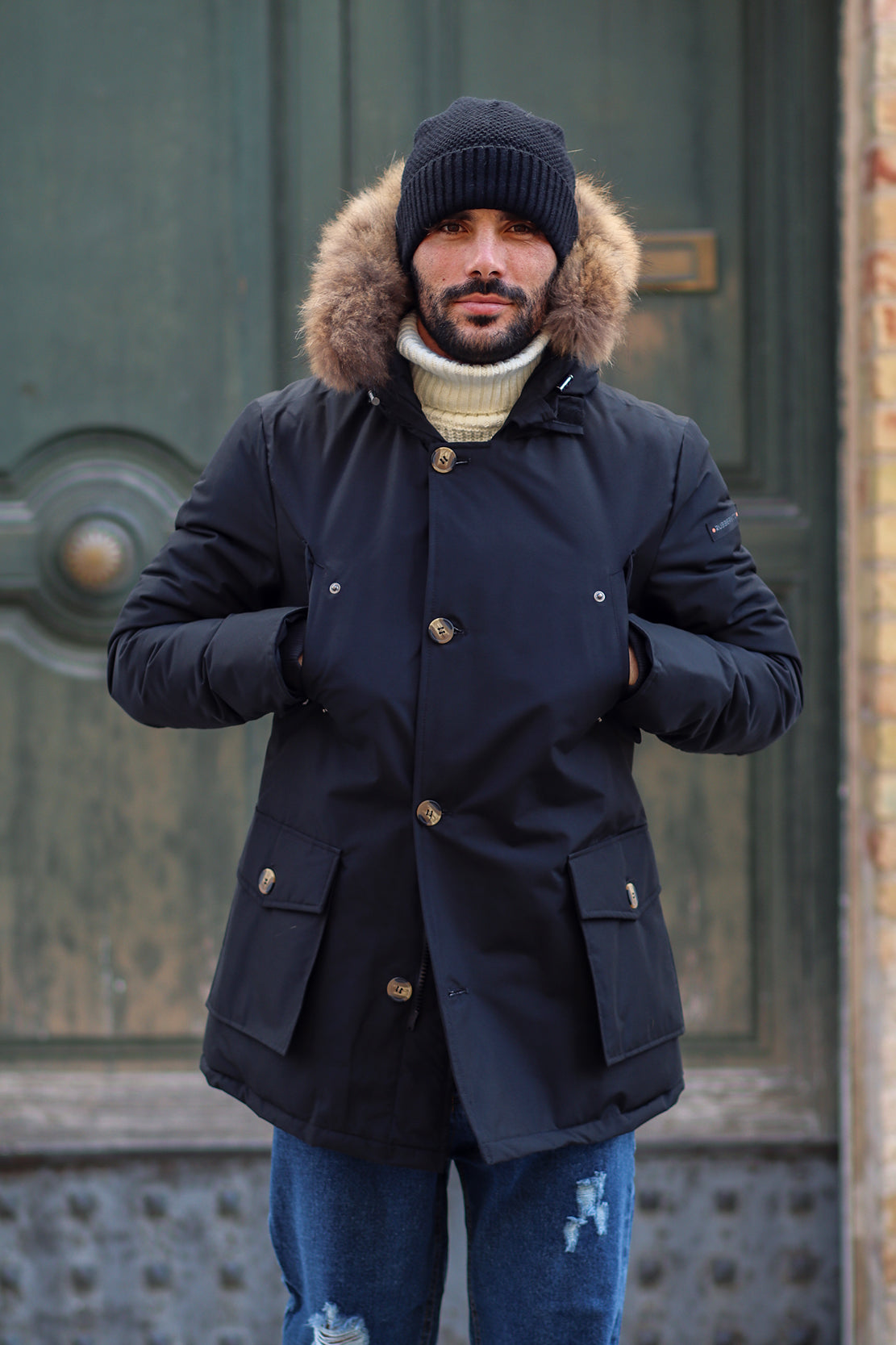 Parka simil woolrich con pelliccia staccabile lo