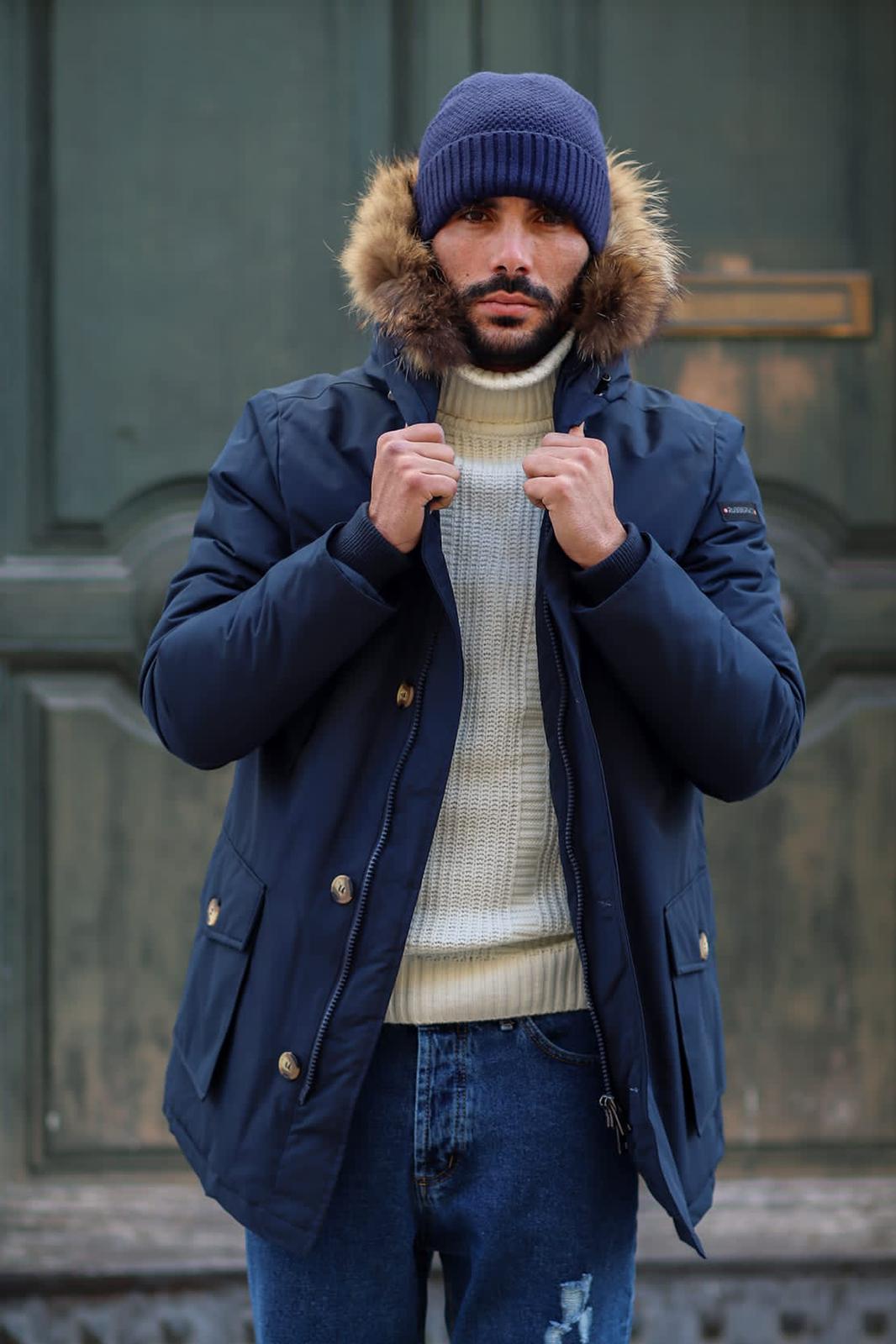 Parka simil woolrich con pelliccia staccabile